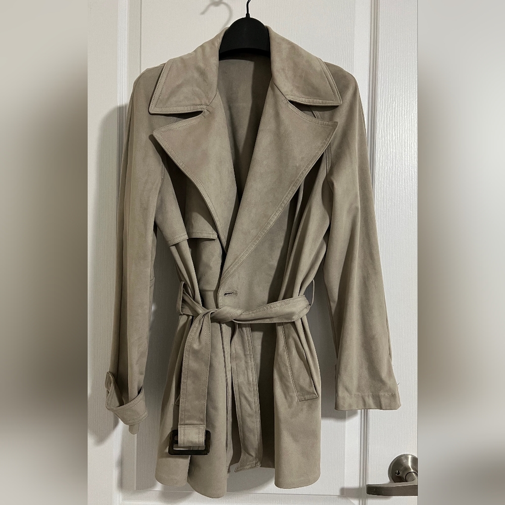 Zara suede gray jacket size XS